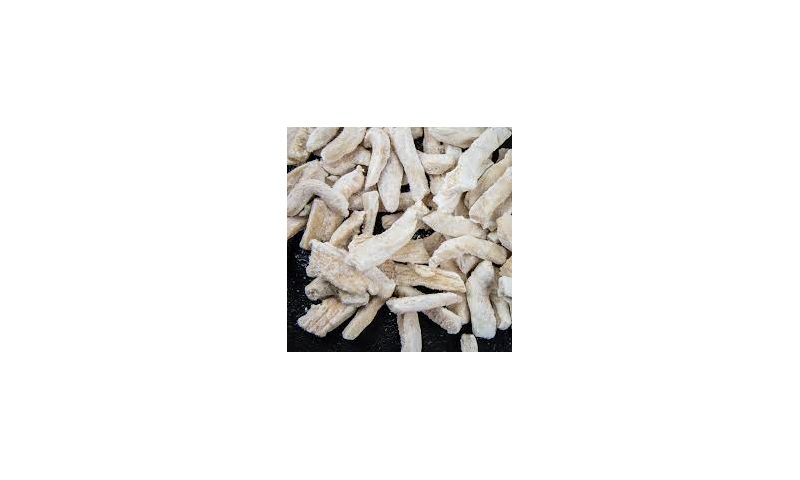 Plain Cooked Chicken Strips Frozen 10kg 4x2.5 kg