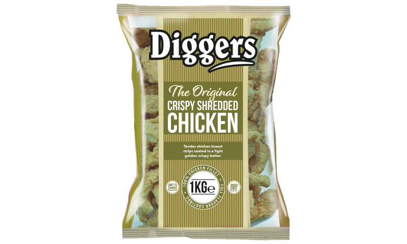 Diggers Crispy shredded Chicken Strips 12 x 320g